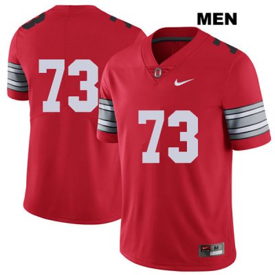 Men's NCAA Ohio State Buckeyes Michael Jordan #73 College Stitched 2018 Spring Game No Name Authentic Nike Red Football Jersey DG20L00XV